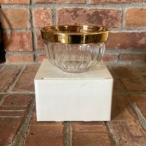 NIB Mikasa Cambria Gold Individual 4" Gold Trimmed Bowl